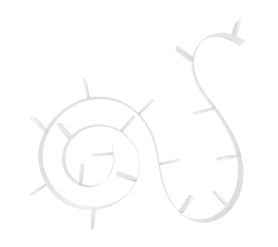 KARTELL bibliothèque murale BOOKWORM 8,20 m (Blanc - PVC coloré dans la masse flame retardant)