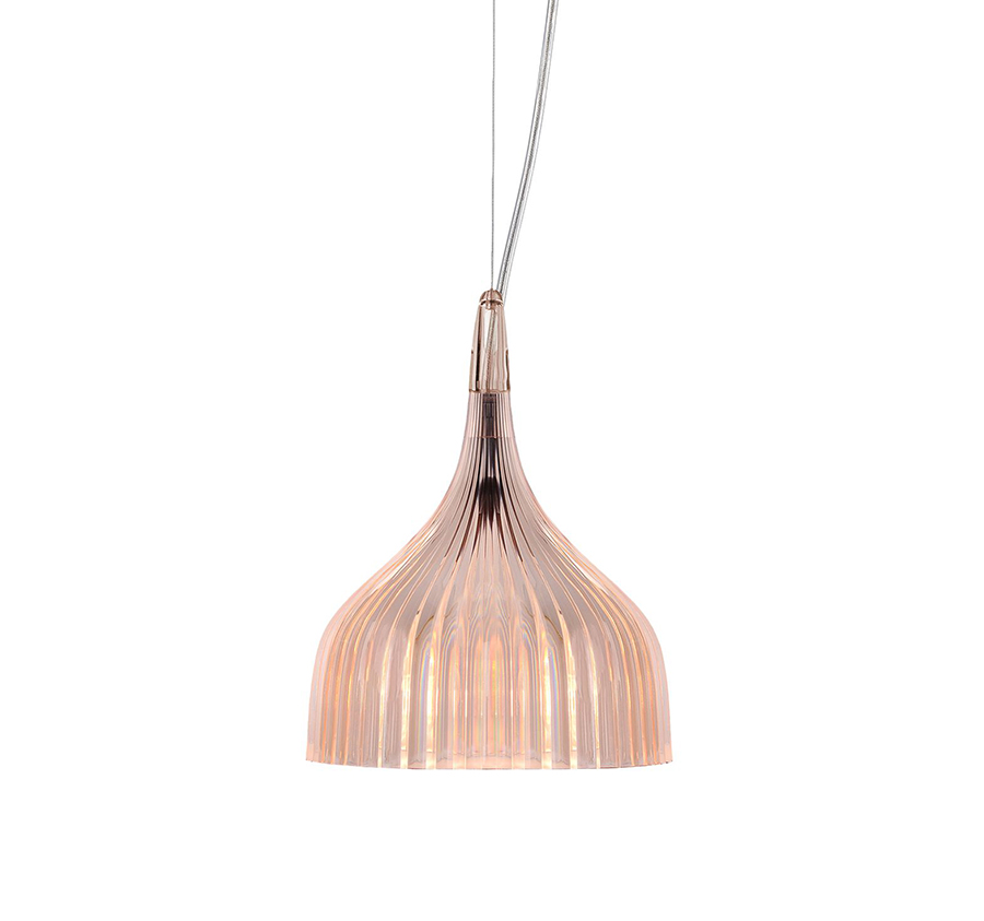 KARTELL lampe à suspension È (Rose - Polycarbonate 2.0 à partir de matière première renouvelable)