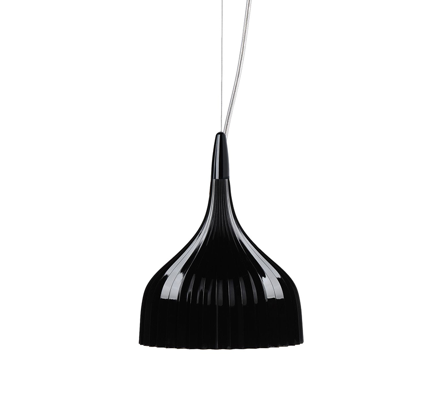 KARTELL lampe à suspension È (Opaque noir - Polycarbonate 2.0 à partir de matière première renouvela