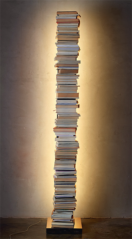 OPINION CIATTI bookshelf with LED lighting PTOLOMEO LUCE H 215 cm