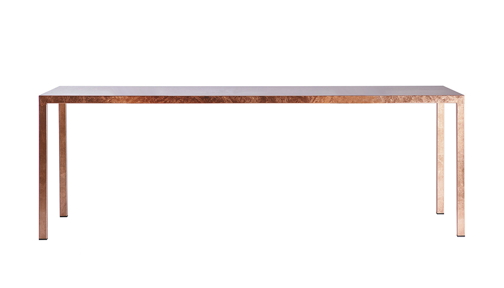 OPINION CIATTI table ILTAVOLO 220 cm (Feuille de cuivre - Métal)
