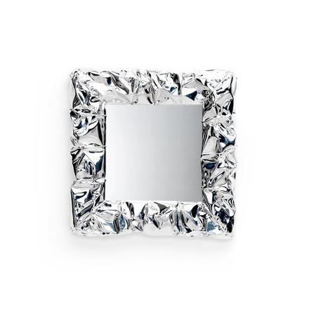 OPINION CIATTI miroir mural carré TAB.U MIRROR (L 50 cm Chromé - aluminium et verre)
