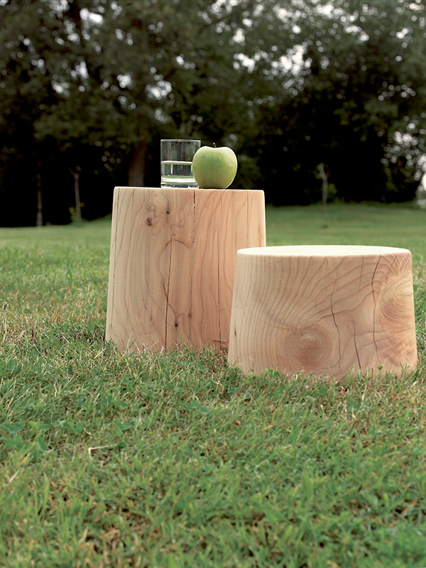 RIVA 1920 coffee table stool NATURA LEGNO VIVO