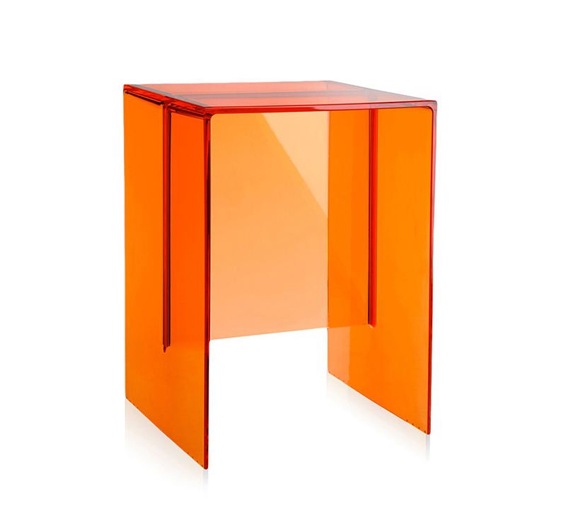 KARTELL by Laufen table tabouret MAX-BEAM (Orange Tangerine - PMMA transparent)