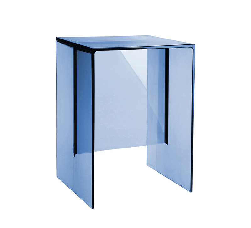 KARTELL by Laufen table tabouret MAX-BEAM (Bleu coucher de soleil - PMMA transparent)