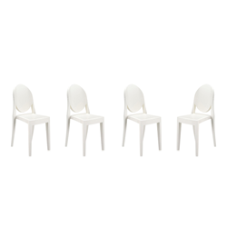 KARTELL set de 4 chaises VICTORIA GHOST