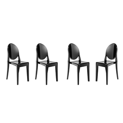 KARTELL set de 4 chaises VICTORIA GHOST