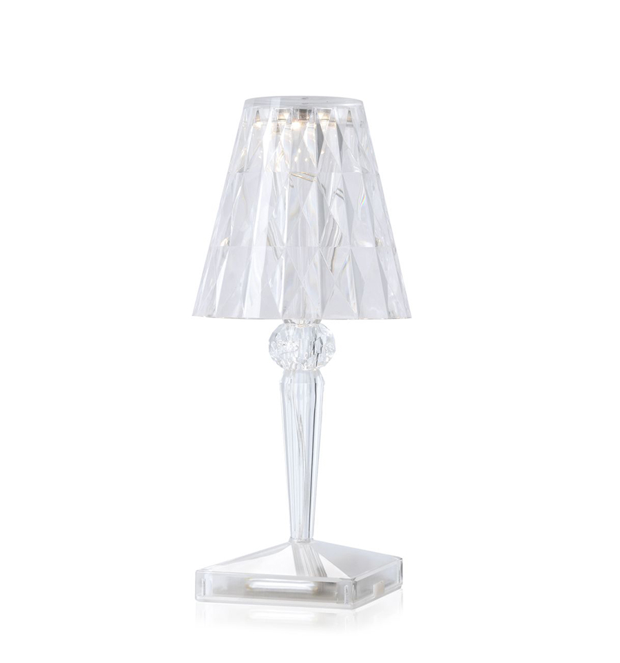 KARTELL lampe de table BATTERY (Cristal - PMMA transparent)