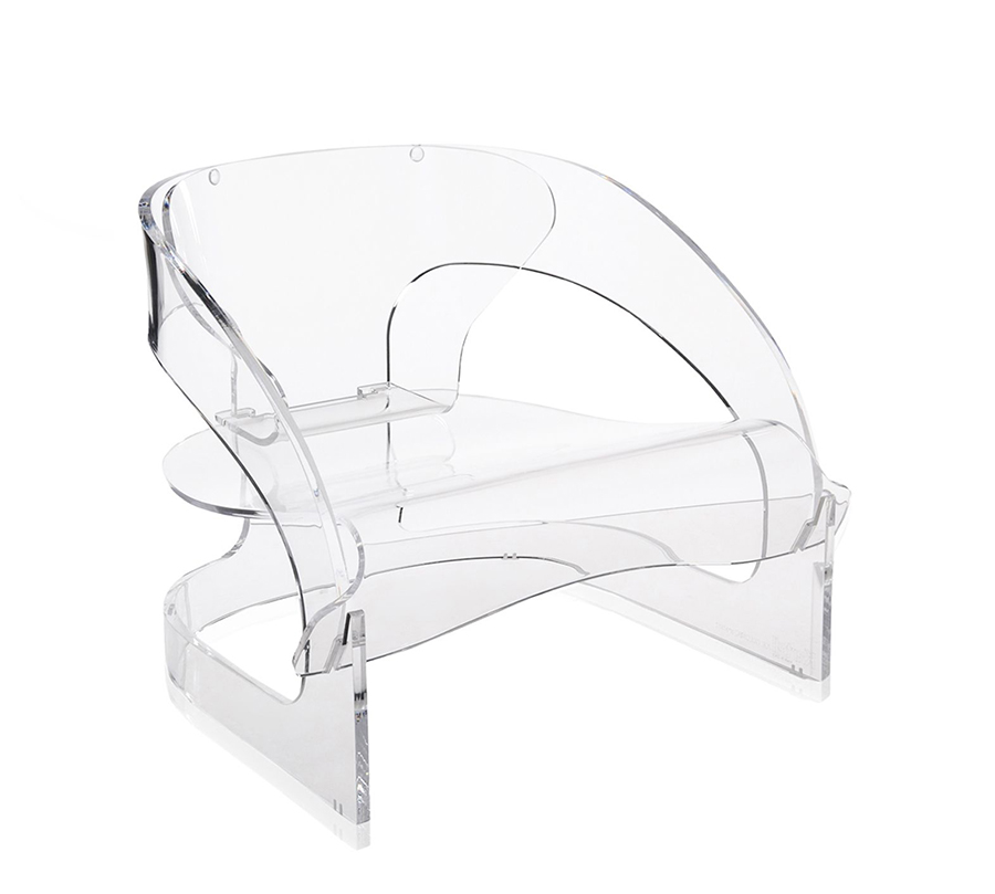 KARTELL fauteuil JOE COLOMBO ÉDITION LIMITÉE (Transparent - PMMA transparent)