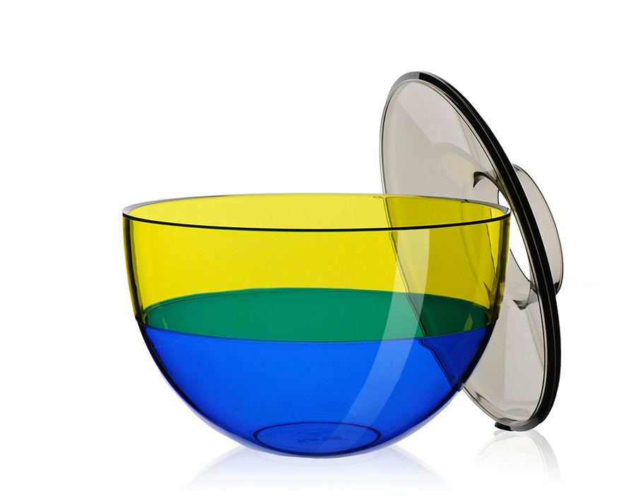 KARTELL vase SHIBUYA (Gris-Jaune-Bleu - PMMA transparent)