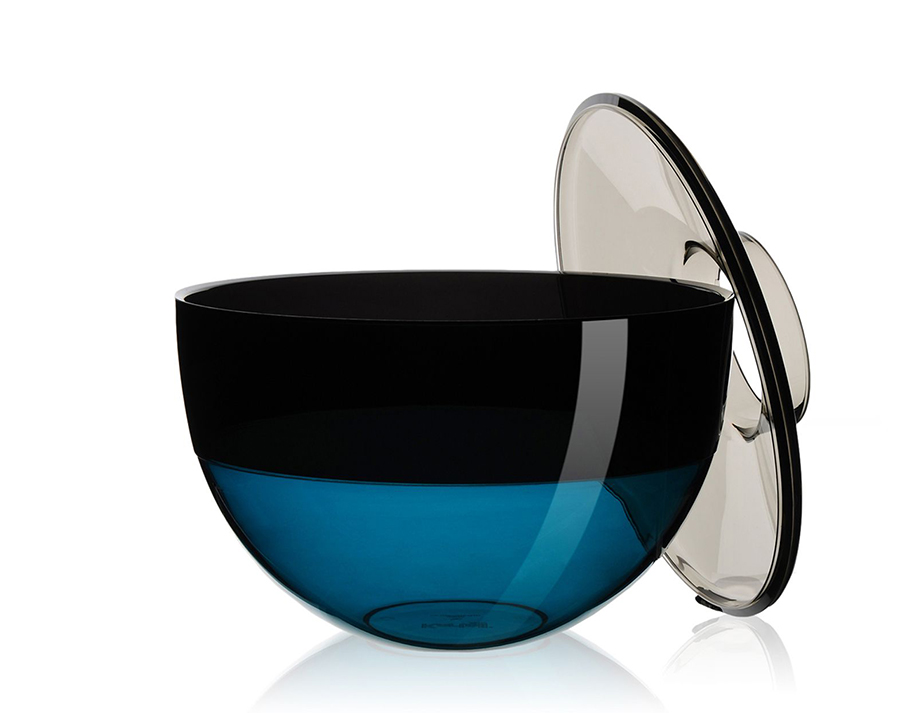 KARTELL vase SHIBUYA (Gris-Fumé-Bleu - PMMA transparent)