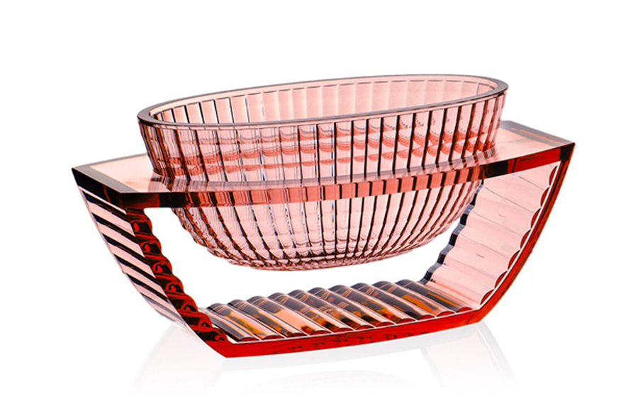 KARTELL centre de table vase U SHINE (Rose - PMMA transparent)