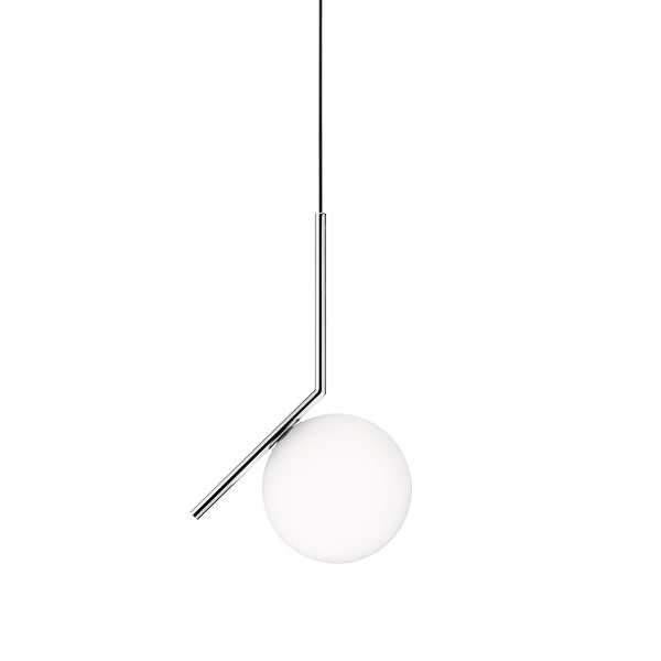 FLOS lampe à suspension IC S1 (Acier chromé - Verre soufflé et métal)