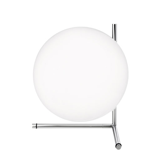 FLOS lampe de table IC T2 (Acier chromé - Verre soufflé et métal)