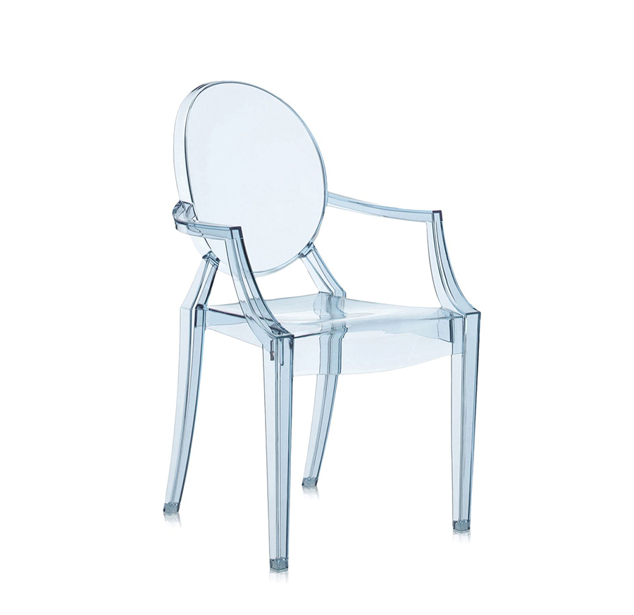 KARTELL chaise pour enfants LOU LOU GHOST (Bleu - Polycarbonate transparent)