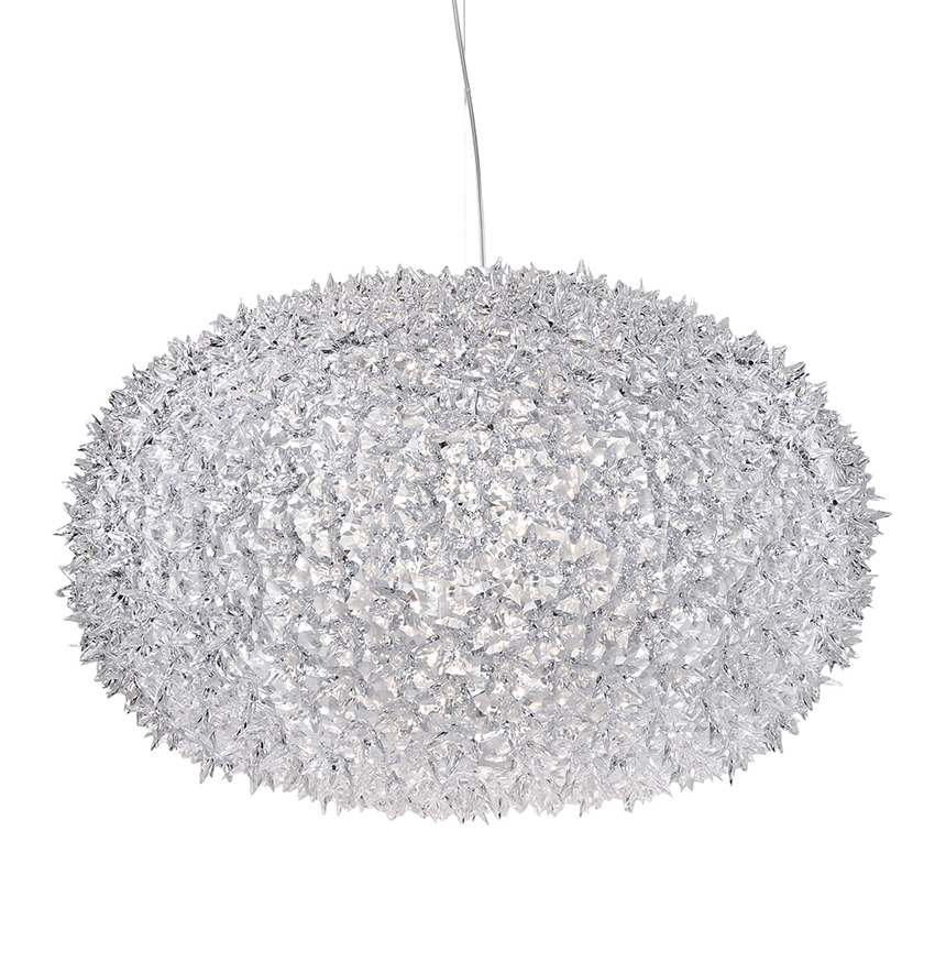 KARTELL lampe à suspension BLOOM NEW (Cristal Ø 80 cm - Technopolymère thermoplastique transparent)