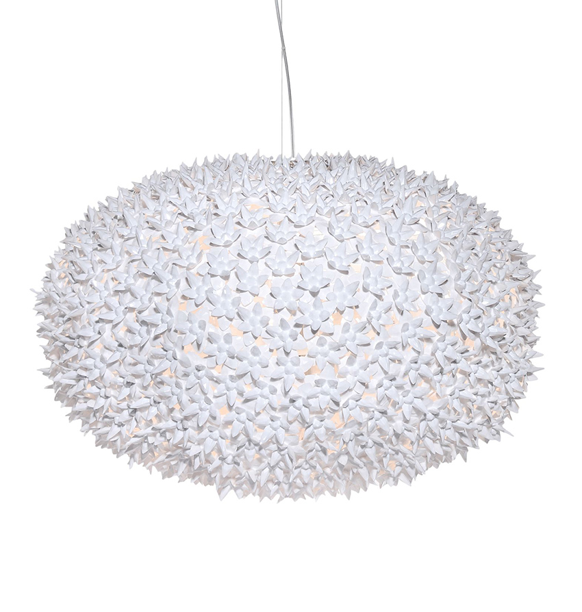 KARTELL lampe à suspension BLOOM NEW (Blanc Ø 80 cm - Technopolymère thermoplastique coloré dans la