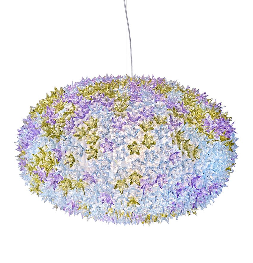 KARTELL lampe à suspension BLOOM NEW (Lavanda Ø 80 cm - Technopolymère thermoplastique transparent)