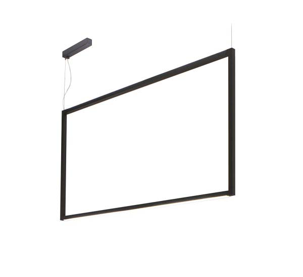 NEMO lampe à suspension SPIGOLO VERTICAL (Noir - Aluminium, polycarbonate, ABS)