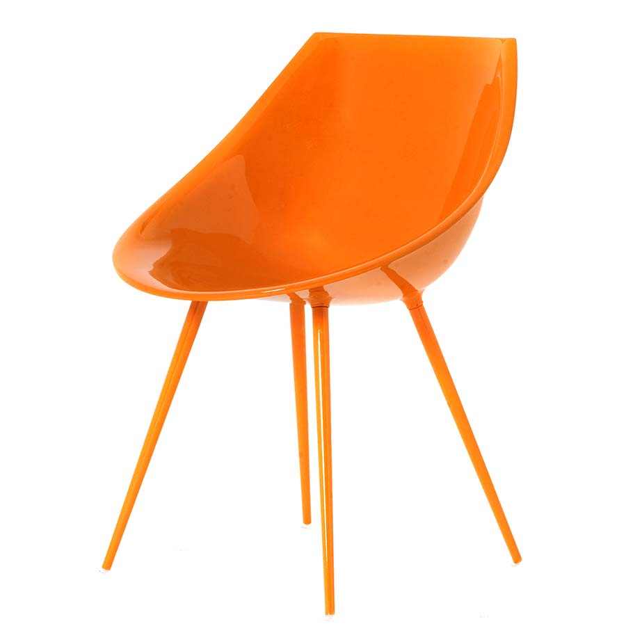 DRIADE fauteuil LAGÒ (Orange - Polyuréthane et aluminium)