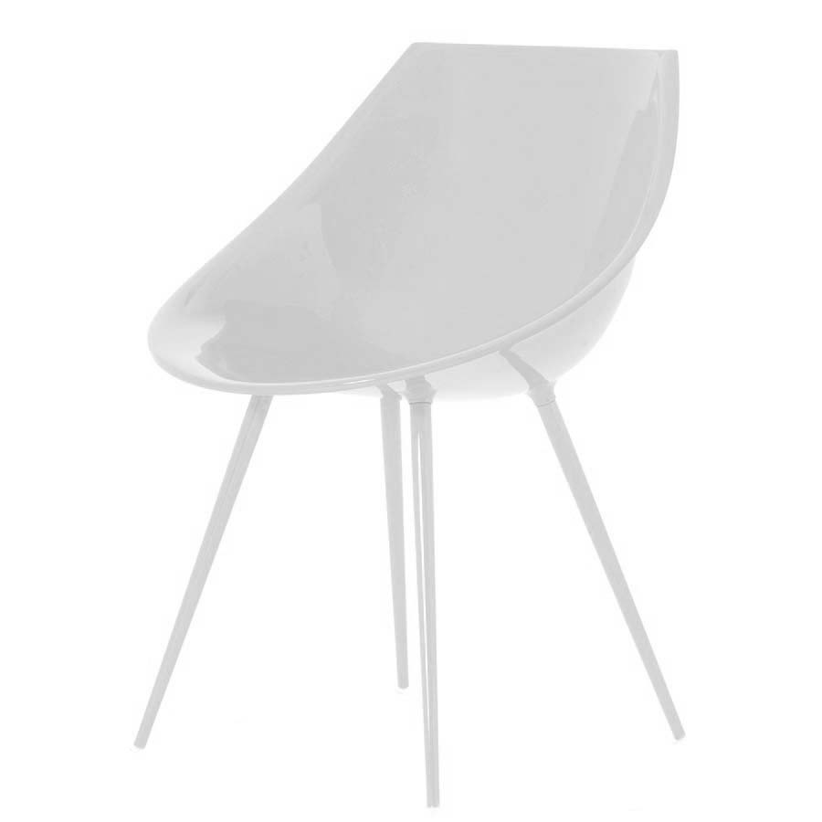 DRIADE fauteuil LAGÒ (Blanc - Polyuréthane et aluminium)