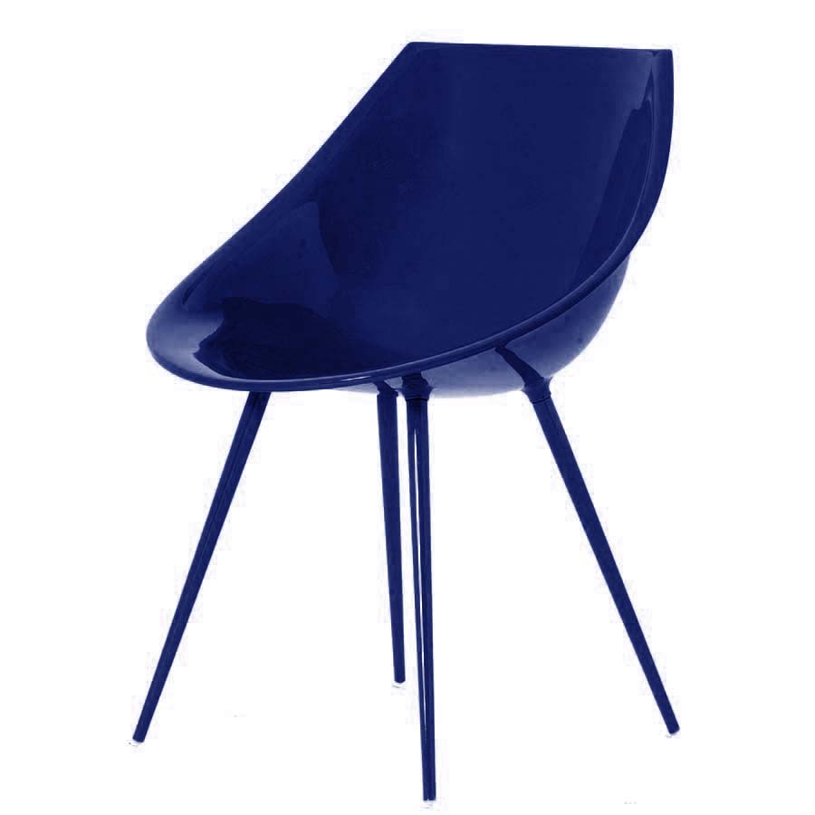 DRIADE fauteuil LAGÒ (Bleu outre-mer - Polyuréthane et aluminium)
