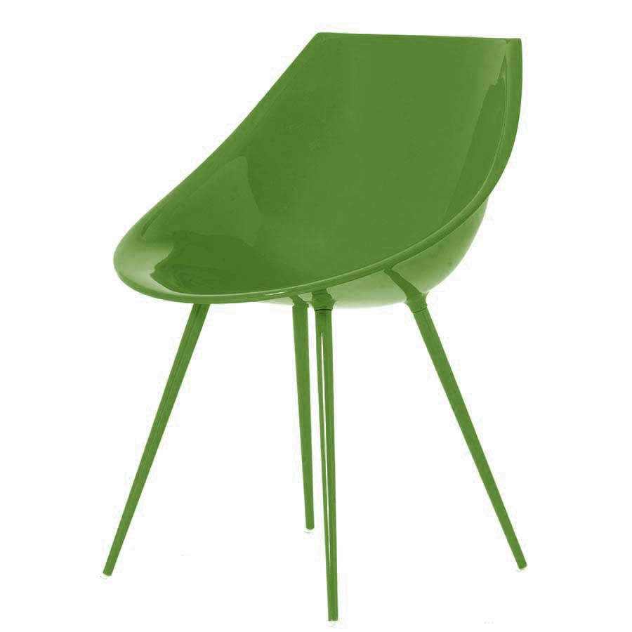 DRIADE fauteuil LAGÒ (Vert - Polyuréthane et aluminium)