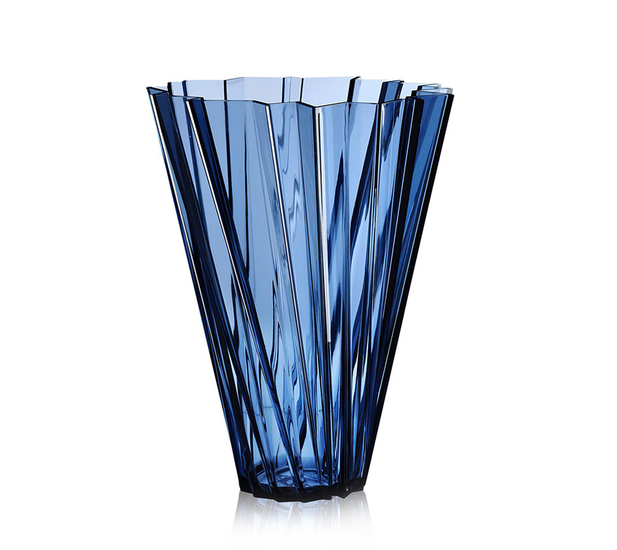 KARTELL vase SHANGHAI (Bleu - PMMA transparent)