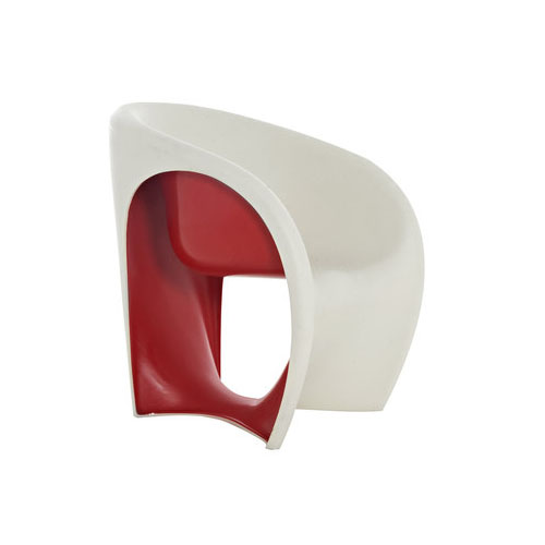 DRIADE fauteuil MT1 (Sable blanc / Rouge - Polyéthylène)