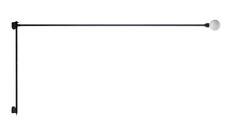 NEMO lampe murale applique POTENCE PIVOTANTE (Noir - Aluminium)