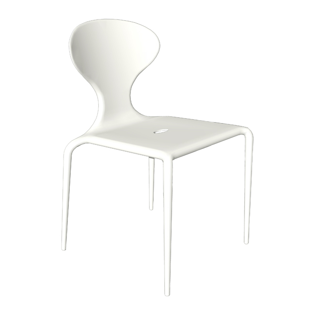 MOROSO ensemble de 4 chaises SUPERNATURAL (Blanc - Polypropylène)