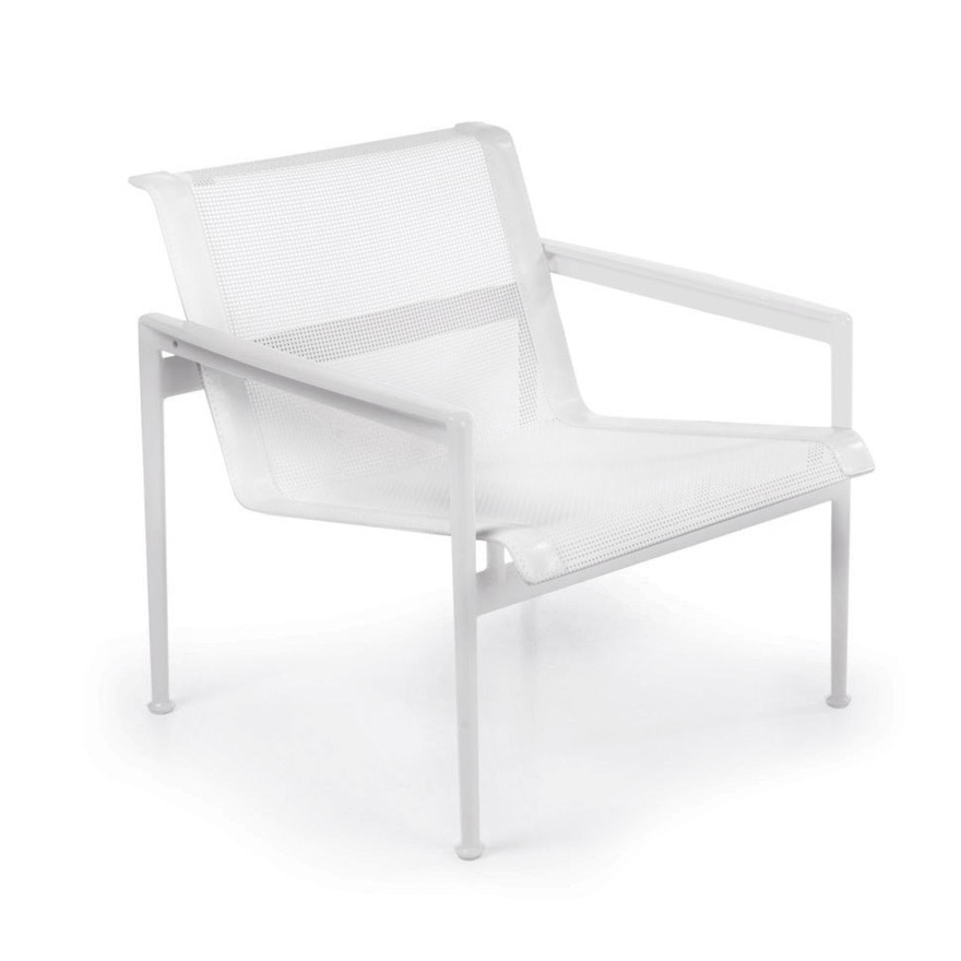 KNOLL fauteuil 1966 Lounge Chair Collection Richard Schultz (Blanc - aluminium et polyester)
