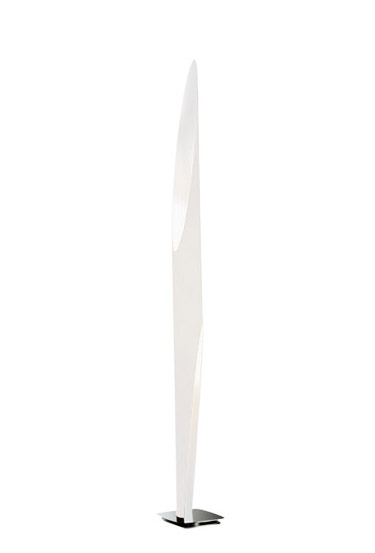 KDLN KUNDALINI lampadaire SHAKTI 200 (Blanc - Socle acier brillant / Plexiglass)
