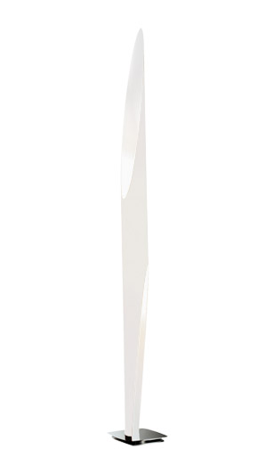 KDLN KUNDALINI lampadaire SHAKTI 250 (Blanc - Socle acier satiné / Plexiglass)