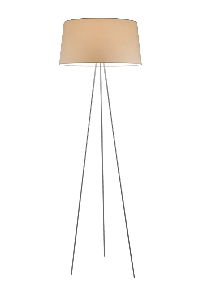 KDLN KUNDALINI lampadaire TRIPOD (Ecre, structure grise - Tissu / Métal)