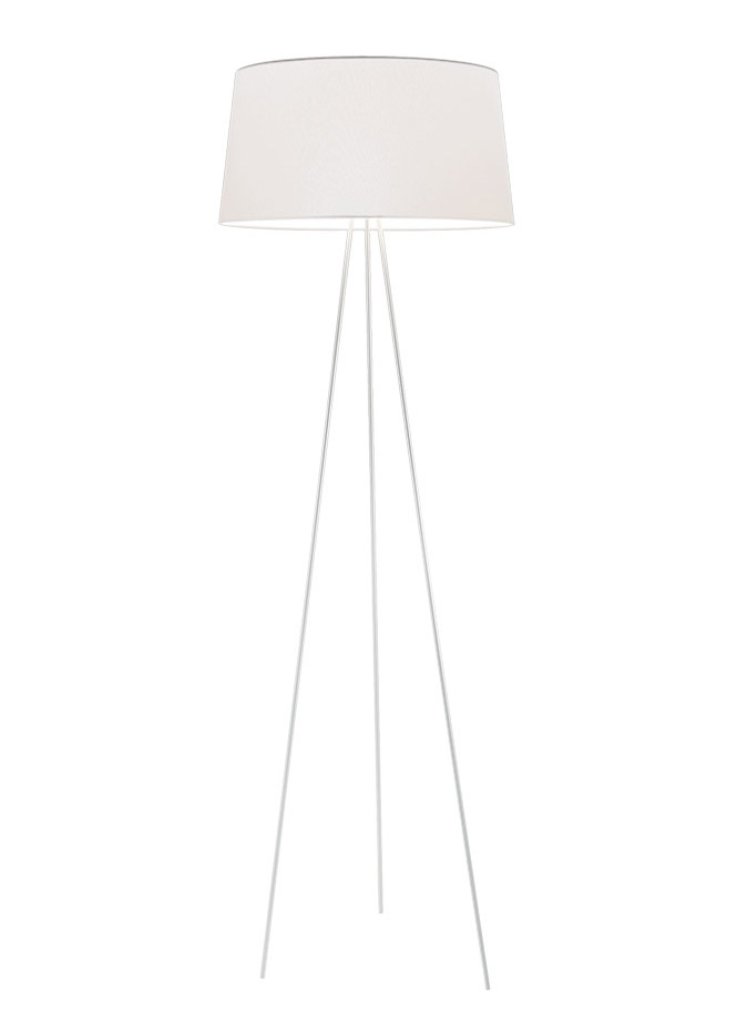 KDLN KUNDALINI lampadaire TRIPOD (Blanc, structure blanche - Tissu / Métal)