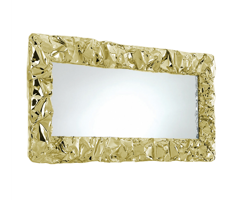 OPINION CIATTI miroir mural rectangulaire TAB.U MIRROR (L 110 cm Doré - aluminium et verre)
