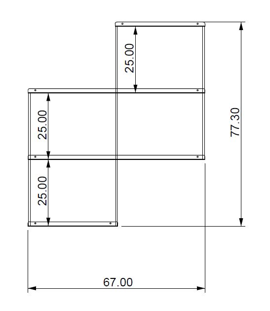 KRIPTONITE bibliothèque murale KROSSING_2 composition 1 (Aluminium - Métal)