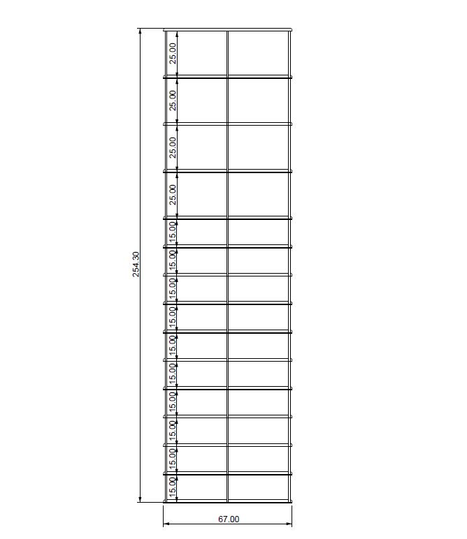 KRIPTONITE bibliothèque murale KROSSING_2 composition 7 (Blanc Opaque - Métal)