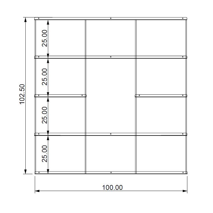 KRIPTONITE bibliothèque murale KROSSING_2 composition 19 (Aluminium - Métal)