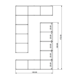 KRIPTONITE bibliothèque murale KROSSING composition 25