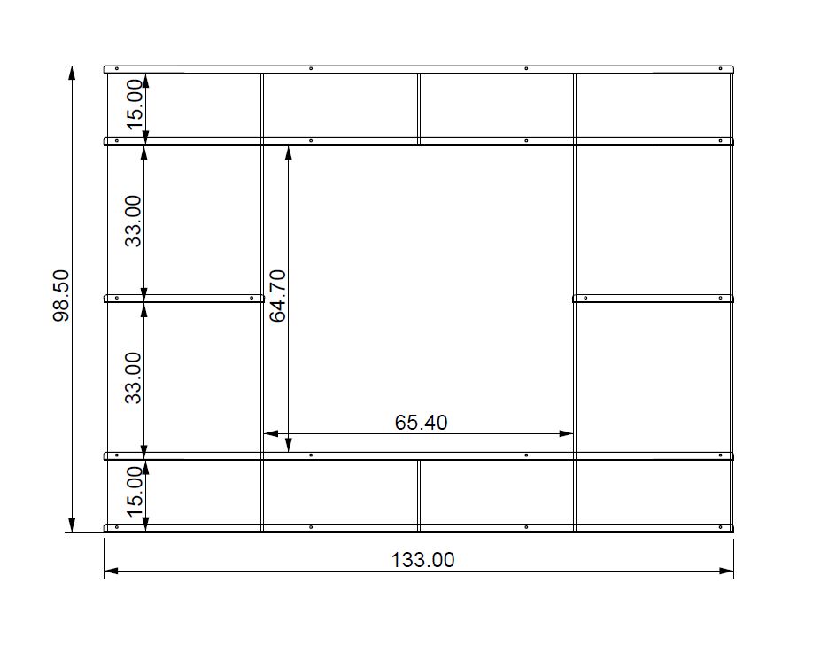 KRIPTONITE bibliothèque murale KROSSING_2 composition 33 (Aluminium - Métal)