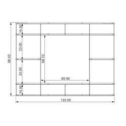KRIPTONITE bibliothèque murale KROSSING composition 33