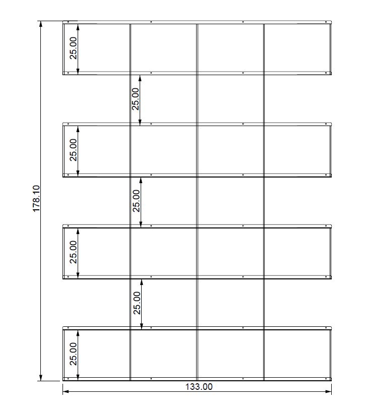 KRIPTONITE bibliothèque murale KROSSING_2 composition 39 (Aluminium - Métal)
