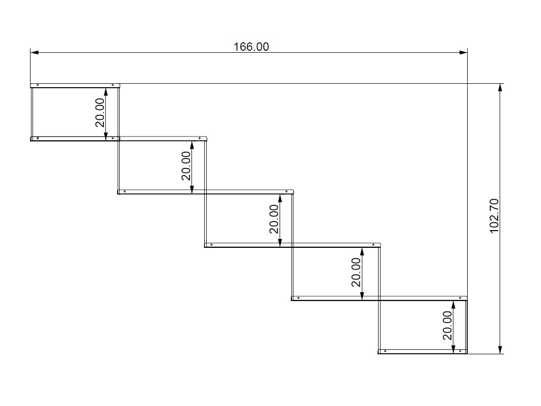 KRIPTONITE bibliothèque murale KROSSING_2 composition 55 (Blanc Opaque - Métal)