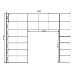 KRIPTONITE bibliothèque murale KROSSING composition 69