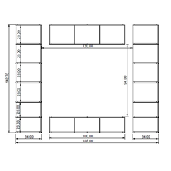 KRIPTONITE bibliothèque murale KROSSING composition 73