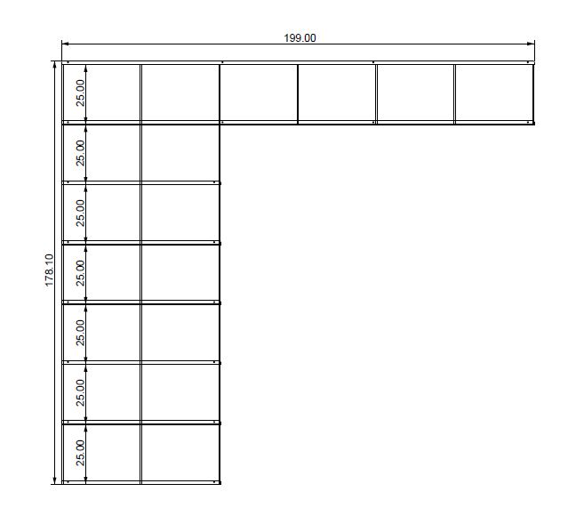 KRIPTONITE bibliothèque murale KROSSING_2 composition 74 (Aluminium - Métal)