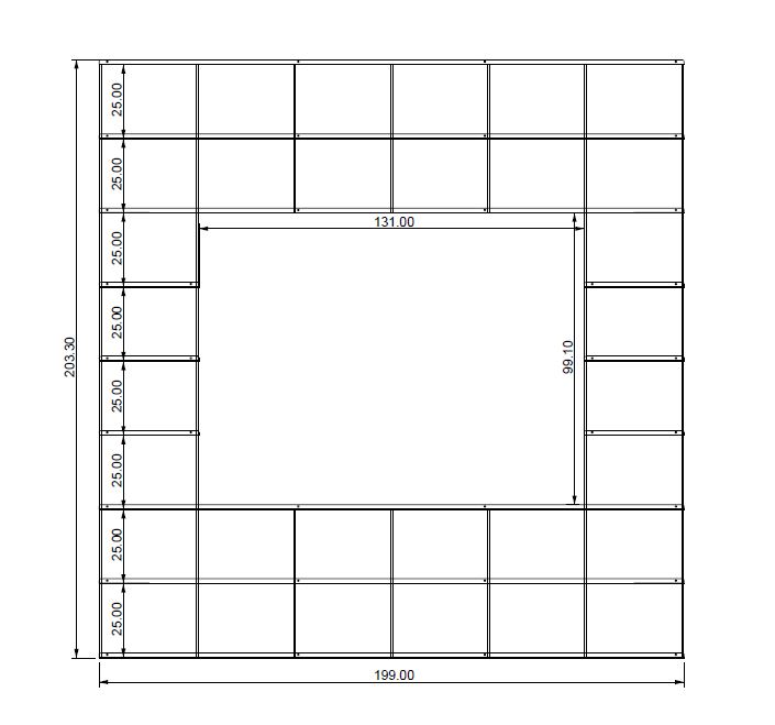 KRIPTONITE bibliothèque murale KROSSING_2 composition 76 (Aluminium - Métal)