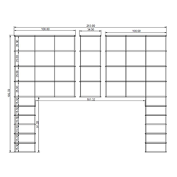 KRIPTONITE bibliothèque murale KROSSING composition 83